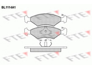 FTE BL1114A1 stabdžių trinkelių rinkinys, diskinis stabdys 
 Techninės priežiūros dalys -> Papildomas remontas
1039106, 118589, 1595523, 5015919
