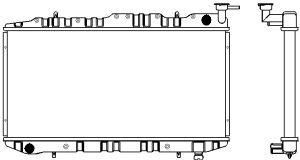 SAKURA  Automotive 1341-0215 radiatorius, variklio aušinimas