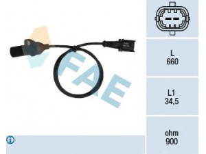 FAE 79220 jutiklis, alkūninio veleno impulsas 
 Elektros įranga -> Jutikliai
46474583, 46754538, 46779352, 55187332