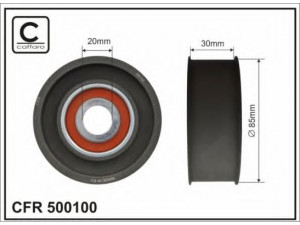 CAFFARO 500100 kreipiantysis skriemulys, V formos rumbuotas diržas
4796016