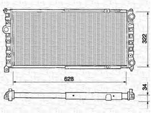 MAGNETI MARELLI 350213235000 radiatorius, variklio aušinimas 
 Aušinimo sistema -> Radiatorius/alyvos aušintuvas -> Radiatorius/dalys
6K0121253A, 6K0121253AQ, 6K0121253G