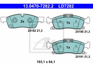 ATE 13.0470-7282.2 stabdžių trinkelių rinkinys, diskinis stabdys 
 Techninės priežiūros dalys -> Papildomas remontas
006 420 38 20, 006 420 39 20, 0 6805 2369AA