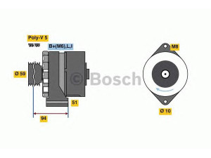 BOSCH 0 986 080 760 kintamosios srovės generatorius 
 Elektros įranga -> Kint. sr. generatorius/dalys -> Kintamosios srovės generatorius
00219091