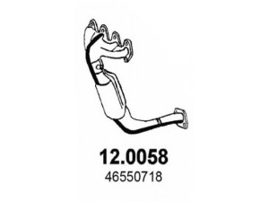 ASSO 12.0058 katalizatoriaus keitiklis 
 Išmetimo sistema -> Katalizatoriaus keitiklis
46550718, 46760737, 46778636, 46818202