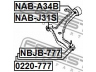 FEBEST NAB-A34B valdymo svirties/išilginių svirčių įvorė 
 Ašies montavimas/vairavimo mechanizmas/ratai -> Valdymo svirtis/pasukamosios svirties sujungimas -> Montavimas/sutvirtinimas
54500-7Y00A, 54501-7Y00A