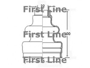 FIRST LINE FCB2495 gofruotoji membrana, kardaninis velenas 
 Ratų pavara -> Gofruotoji membrana
329359, 329359, 3293.59
