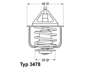 WAHLER 3478.82D termostatas, aušinimo skystis 
 Aušinimo sistema -> Termostatas/tarpiklis -> Thermostat
90916-03090-000, 5-86123-8340, 1N13-15-171