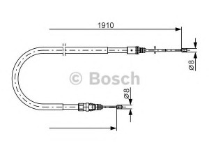 BOSCH 1 987 482 323 trosas, stovėjimo stabdys 
 Stabdžių sistema -> Valdymo svirtys/trosai
4746 51, 96 845 676 80, 98 025 705 80