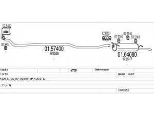 MTS C070252001190 išmetimo sistema 
 Išmetimo sistema -> Išmetimo sistema, visa