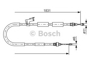 BOSCH 1 987 482 058 trosas, stovėjimo stabdys 
 Stabdžių sistema -> Valdymo svirtys/trosai
BP4K-44-420E, BP4K-44-420K
