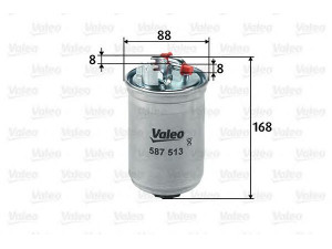 VALEO 587513 kuro filtras 
 Techninės priežiūros dalys -> Papildomas remontas
6N0127401C, 6N0127401R, 6N0127401B