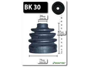 SHAFTEC BK30 gofruotoji membrana, kardaninis velenas 
 Ratų pavara -> Gofruotoji membrana