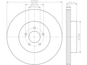HELLA PAGID 8DD 355 117-811 stabdžių diskas 
 Stabdžių sistema -> Diskinis stabdys -> Stabdžių diskas
4779438AA, 4779438AB
