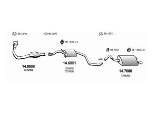 ASSO ART1059 išmetimo sistema 
 Išmetimo sistema -> Išmetimo sistema, visa