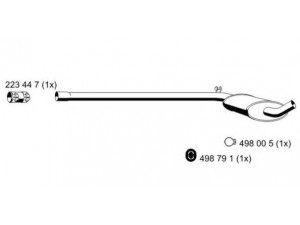 ERNST 640084 vidurinis duslintuvas 
 Išmetimo sistema -> Duslintuvas
1L0 253 409 AD, 1L0 253 409 L