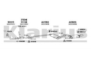 KLARIUS 940471U išmetimo sistema 
 Išmetimo sistema -> Išmetimo sistema, visa