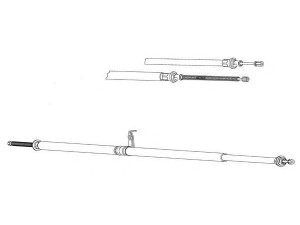 KAWE NI02181 trosas, stovėjimo stabdys 
 Stabdžių sistema -> Valdymo svirtys/trosai
36530AX600
