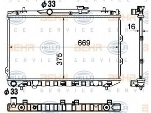 HELLA 8MK 376 790-511 radiatorius, variklio aušinimas
25310-2F000