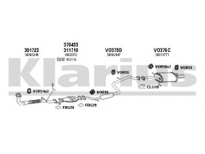 KLARIUS 960323U išmetimo sistema 
 Išmetimo sistema -> Išmetimo sistema, visa