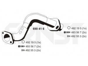 ERNST 690416 išleidimo kolektorius 
 Išmetimo sistema -> Išmetimo vamzdžiai
14220-62JB2, 14220-62JB2-000, 14220-63JB2