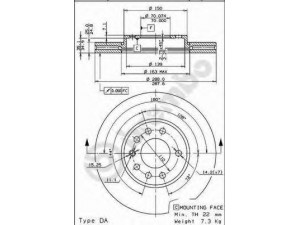 BREMBO 09.6997.24 stabdžių diskas
