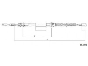 CABOR 10.5972 trosas, stovėjimo stabdys
10341840, 10403284, 10408912, 522154