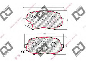 DJ PARTS BP1807 stabdžių trinkelių rinkinys, diskinis stabdys 
 Techninės priežiūros dalys -> Papildomas remontas
MK449107, MK528944