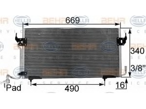 HELLA 8FC 351 037-151 kondensatorius, oro kondicionierius 
 Oro kondicionavimas -> Kondensatorius
6455.V8, 96.364.764, 96.364.764.80