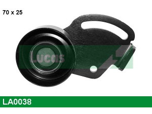 LUCAS ENGINE DRIVE LA0038 įtempiklio skriemulys, V formos rumbuotas diržas 
 Diržinė pavara -> V formos rumbuotas diržas/komplektas -> Įtempiklio skriemulys