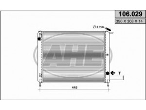 AHE 106.029 radiatorius, variklio aušinimas 
 Aušinimo sistema -> Radiatorius/alyvos aušintuvas -> Radiatorius/dalys
96172131