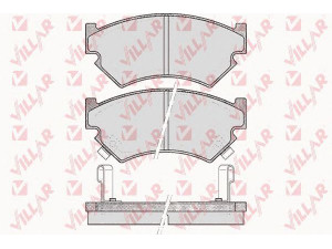 VILLAR 626.0521 stabdžių trinkelių rinkinys, diskinis stabdys