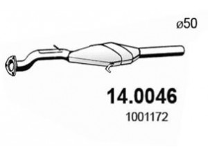 ASSO 14.0046 katalizatoriaus keitiklis 
 Išmetimo sistema -> Katalizatoriaus keitiklis
1001172, 1230652, 1529502