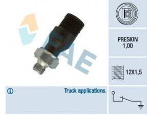 FAE 12600 alyvos slėgio jungiklis 
 Variklis -> Variklio elektra
4746909