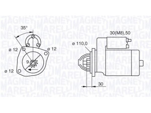 MAGNETI MARELLI 063522187030 starteris 
 Elektros įranga -> Starterio sistema -> Starteris
1516765R, 7666135, 7666135
