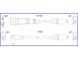 HITACHI 134717 uždegimo laido komplektas 
 Kibirkšties / kaitinamasis uždegimas -> Uždegimo laidai/jungtys