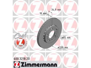 ZIMMERMANN 600.3218.20 stabdžių diskas 
 Dviratė transporto priemonės -> Stabdžių sistema -> Stabdžių diskai / priedai
6Q0 615 301, 6Q0 615 301 A