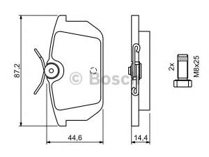 BOSCH 0 986 491 030 stabdžių trinkelių rinkinys, diskinis stabdys 
 Techninės priežiūros dalys -> Papildomas remontas
0009950713, 0009950714, 0009950865