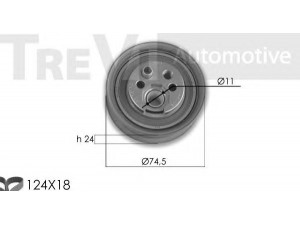 TREVI AUTOMOTIVE KD1291 paskirstymo diržo komplektas 
 Techninės priežiūros dalys -> Papildomas remontas