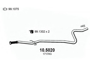 ASSO 10.5020 išleidimo kolektorius 
 Išmetimo sistema -> Išmetimo vamzdžiai
1717AG, 1717CS, 1717AG, 1717CS