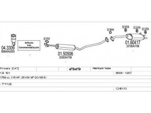 MTS C240113004589 išmetimo sistema 
 Išmetimo sistema -> Išmetimo sistema, visa