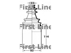 FIRST LINE FCB2915 gofruotoji membrana, kardaninis velenas 
 Ratų pavara -> Gofruotoji membrana
7701470910