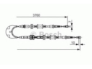 BOSCH 1 987 477 735 trosas, stovėjimo stabdys 
 Stabdžių sistema -> Valdymo svirtys/trosai
7253664, 7376434, 95GB 2A603 AD