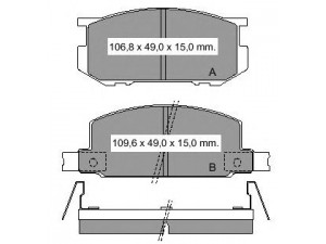 VEMA 832301 stabdžių trinkelių rinkinys, diskinis stabdys
725191075