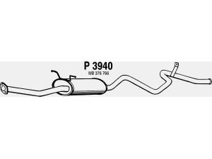 FENNO P3940 galinis duslintuvas 
 Išmetimo sistema -> Duslintuvas
MB376766