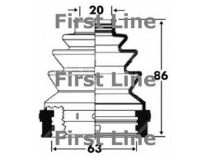 FIRST LINE FCB2817 gofruotoji membrana, kardaninis velenas 
 Ratų pavara -> Gofruotoji membrana
04438-05060, 443805060