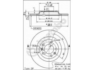 BREMBO 08.8682.10 stabdžių diskas 
 Dviratė transporto priemonės -> Stabdžių sistema -> Stabdžių diskai / priedai
424972, 4246P9, 4249C1