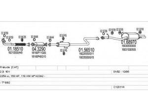 MTS C120114002742 išmetimo sistema 
 Išmetimo sistema -> Išmetimo sistema, visa