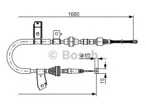BOSCH 1 987 482 087 trosas, stovėjimo stabdys 
 Stabdžių sistema -> Valdymo svirtys/trosai
47560-S10-A03
