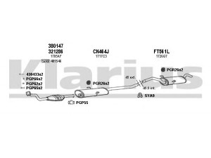 KLARIUS 180508U išmetimo sistema 
 Išmetimo sistema -> Išmetimo sistema, visa