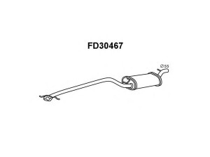 VENEPORTE FD30467 vidurinis duslintuvas 
 Išmetimo sistema -> Duslintuvas
1067967, 1215637, 1459381
